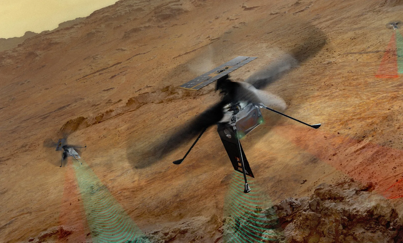 NASA Is Going to Drop Three Helicopters Into the Mars Sky and Let Them Land Themselves